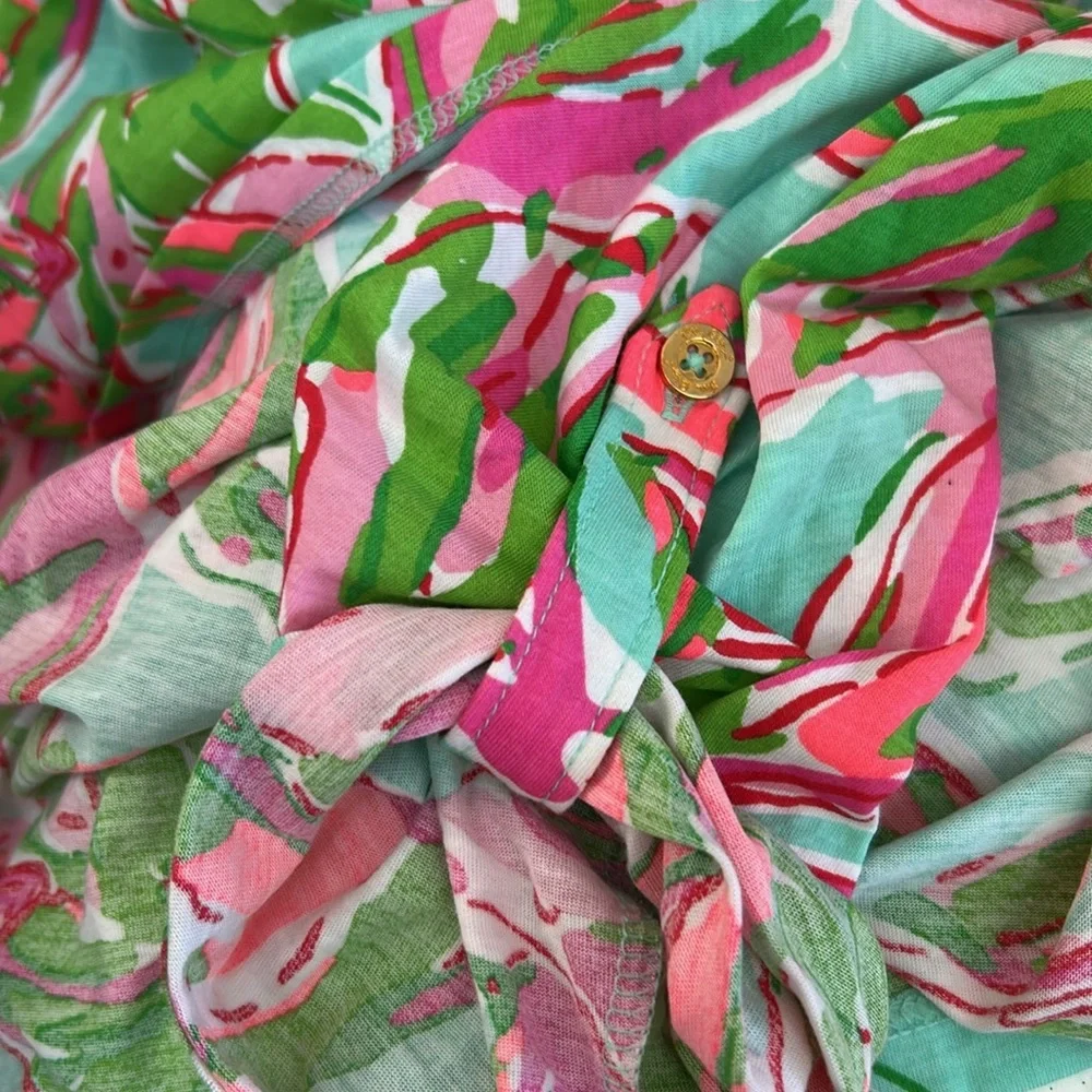 Lily Pulitzer Sarasota Floral Pintuck Tunic Size Medium - Picture 10 of 10